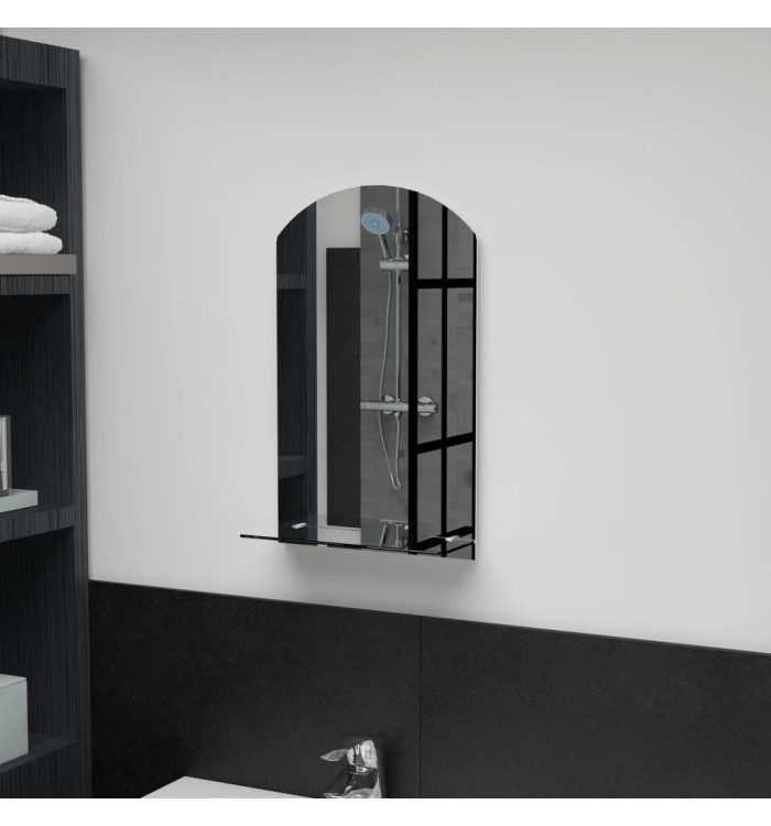 Miroir mural avec étagère 30x50 cm Verre trempé | Mobilier & Déco
