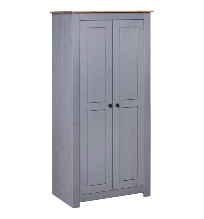 Garde-robe Gris 80x50x171,5 cm Pin massif Assortiment Panama | Mobilier & Déco