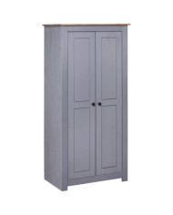 Garde-robe Gris 80x50x171,5 cm Pin massif Assortiment Panama | Mobilier & Déco