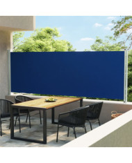 Auvent latéral rétractable de patio 160x600 cm Bleu | Mobilier & Déco