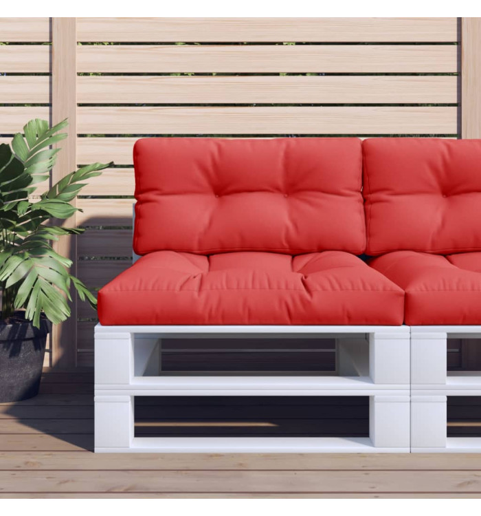 Coussin de palette rouge 70x40x12 cm tissu | Mobilier & Déco