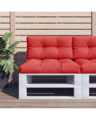Coussin de palette rouge 70x40x12 cm tissu | Mobilier & Déco