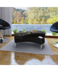 Table basse à forme réglable noir brillant | Mobilier & Déco