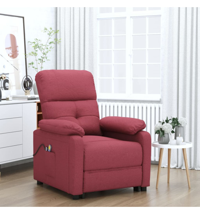 Fauteuil électrique de massage Bordeaux Tissu | Mobilier & Déco