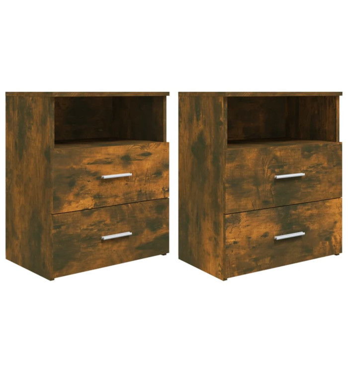 Tables de chevet 2 pcs Chêne fumé 50x32x60 cm | Mobilier & Déco