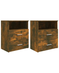 Tables de chevet 2 pcs Chêne fumé 50x32x60 cm | Mobilier & Déco