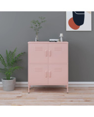 Armoire de rangement Rose 80x35x101,5 cm Acier | Mobilier & Déco