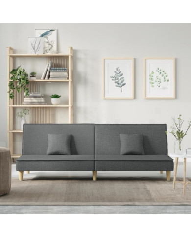 Canapé-lit gris foncé tissu | Mobilier & Déco