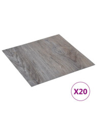Dalles de plancher autoadhésives 20pcs PVC 1,86 m² marron clair | Mobilier & Déco