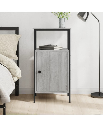 Table de chevet sonoma gris 41x31x80 cm bois d'ingénierie | Mobilier & Déco