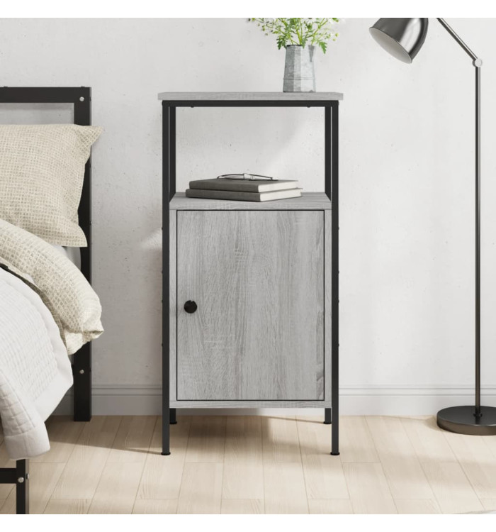 Table de chevet sonoma gris 41x31x80 cm bois d'ingénierie | Mobilier & Déco