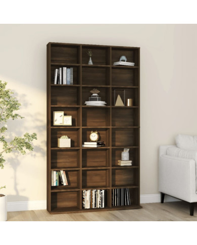 Armoire à CD Chêne marron 102x23x177,5 cm Bois d'ingénierie | Mobilier & Déco