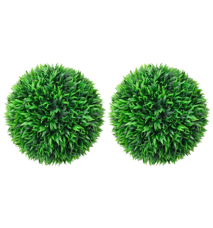 Boules de buis artificielles 2 pcs 38 cm | Mobilier & Déco