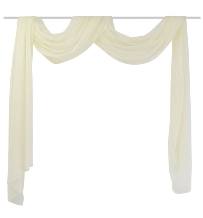 Voilage drapé crème 140 x 600 cm | Mobilier & Déco
