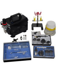 Kit de compresseur d'aérographe avec 3 pistolets | Mobilier & Déco
