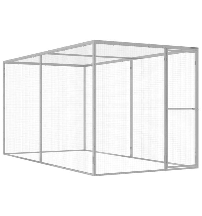 Cage pour chat 3x1,5x1,5 m Acier galvanisé | Mobilier & Déco