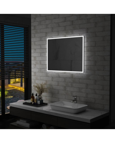 Miroir mural à LED pour salle de bains 80x60 cm | Mobilier & Déco