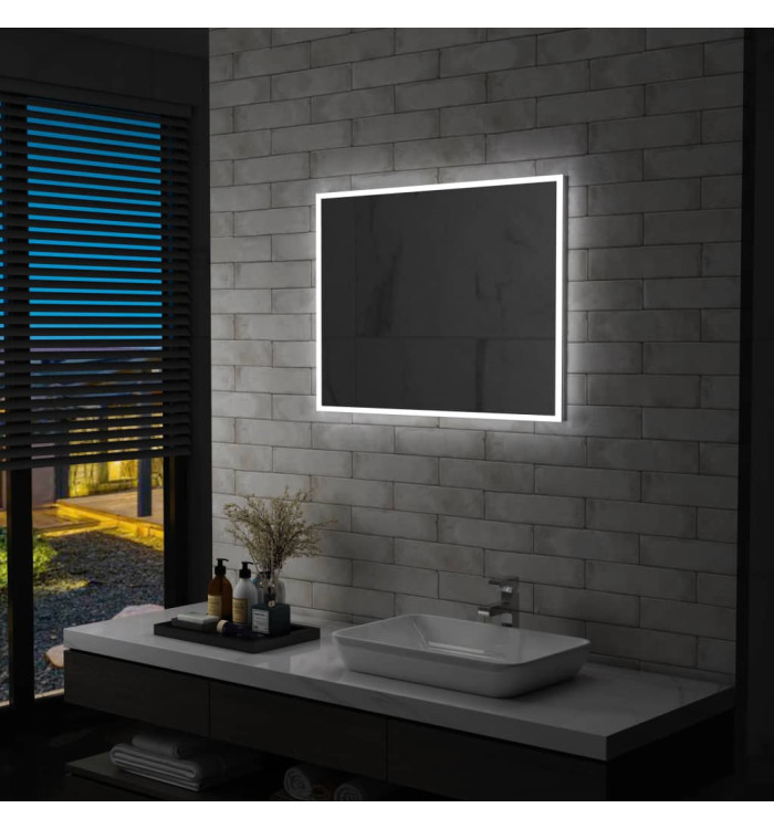 Miroir mural à LED pour salle de bains 80x60 cm | Mobilier & Déco