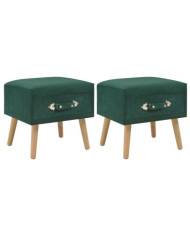 Tables de chevet 2 pcs Vert 40x35x40 cm Velours | Mobilier & Déco