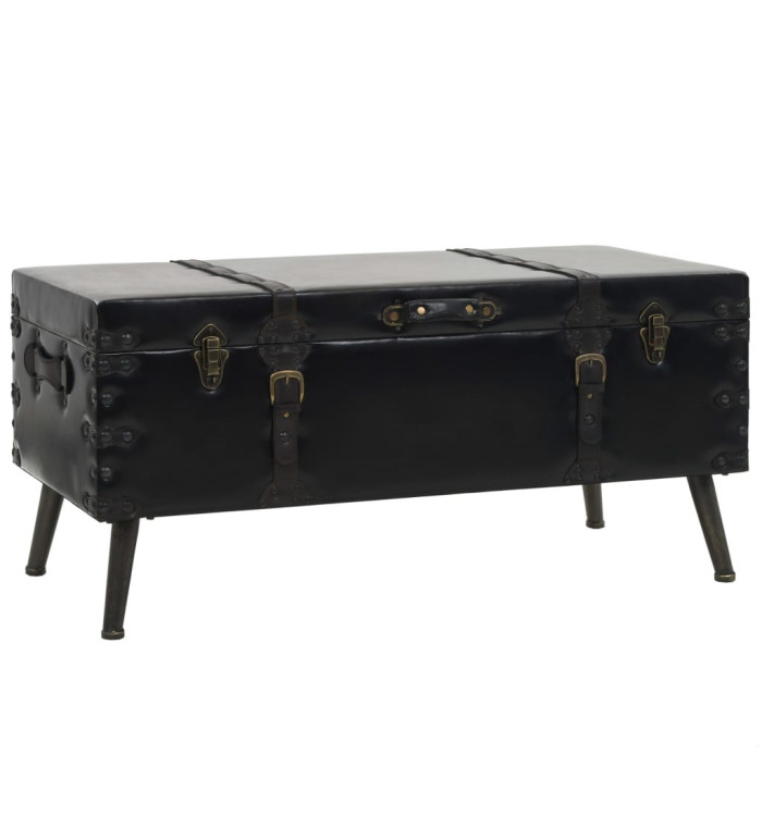 Table basse MDF et acier 102x51x48 cm | Mobilier & Déco