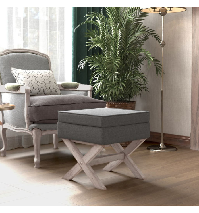 Tabouret de rangement Gris foncé 45x45x49 cm Tissu | Mobilier & Déco