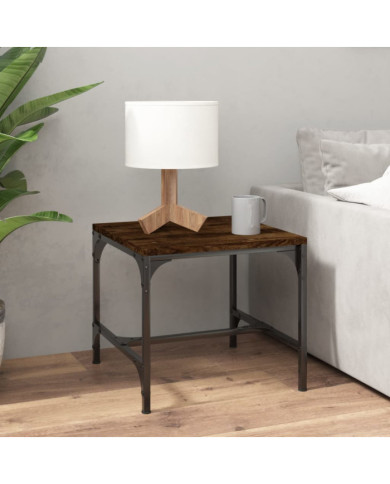 Table d'appoint Chêne fumé 40x40x35 cm Bois d'ingénierie | Mobilier & Déco