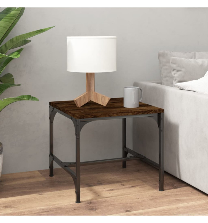 Table d'appoint Chêne fumé 40x40x35 cm Bois d'ingénierie | Mobilier & Déco