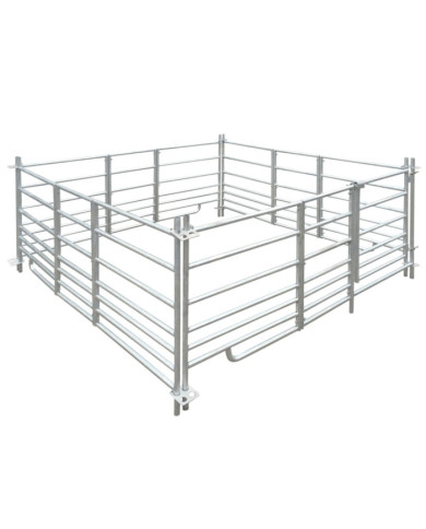 Bergerie 4 panneaux Acier galvanisé 183 x 183 x 92 cm | Mobilier & Déco