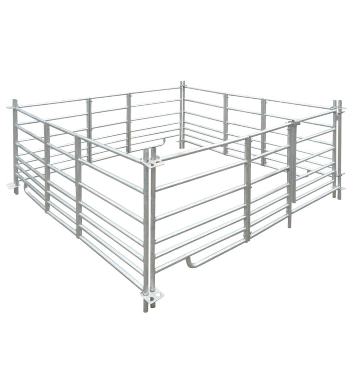 Bergerie 4 panneaux Acier galvanisé 183 x 183 x 92 cm | Mobilier & Déco