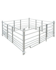 Bergerie 4 panneaux Acier galvanisé 183 x 183 x 92 cm | Mobilier & Déco
