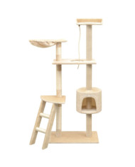 Arbre à chat avec griffoirs en sisal 150 cm Beige | Mobilier & Déco
