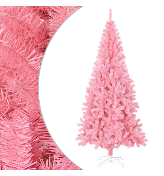 Sapin de Noël artificiel avec support rose 180 cm PVC | Mobilier & Déco