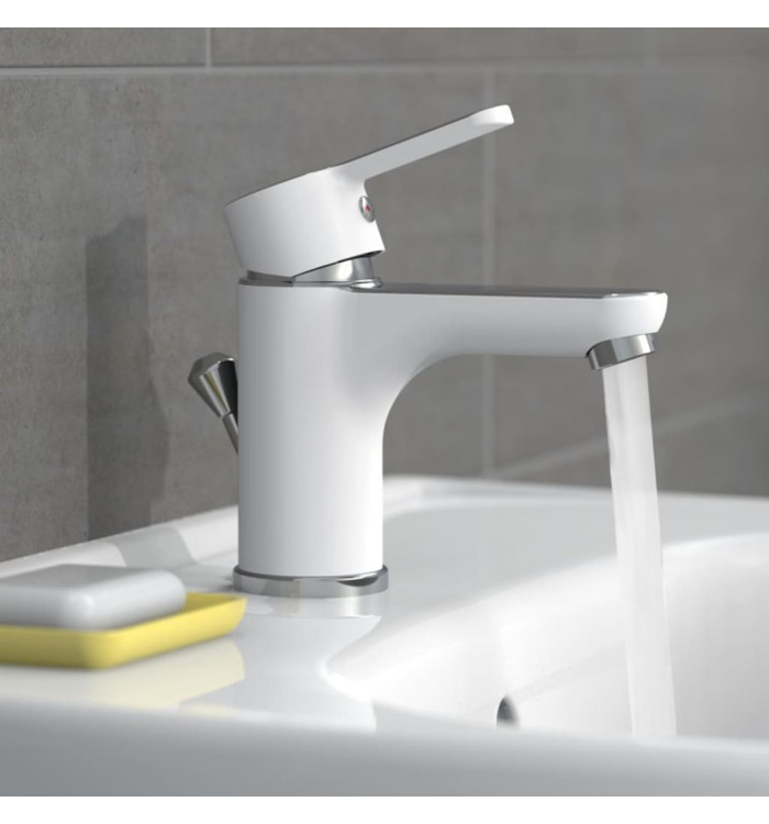 EISL Mitigeur de lavabo DIZIANI blanc-chrome | Mobilier & Déco