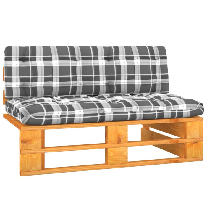 Canapé central palette de jardin marron miel bois pin imprégné | Mobilier & Déco