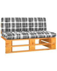 Canapé central palette de jardin marron miel bois pin imprégné | Mobilier & Déco