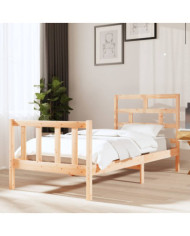 Cadre de lit sans matelas bois massif 90x200 cm | Mobilier & Déco
