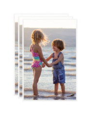 Collage de cadres photo 3 pcs de mur table Blanc 70x90 cm MDF | Mobilier & Déco