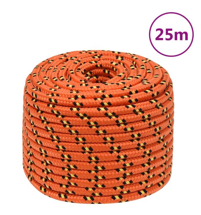Corde de bateau Orange 14 mm 25 m Polypropylène | Mobilier & Déco