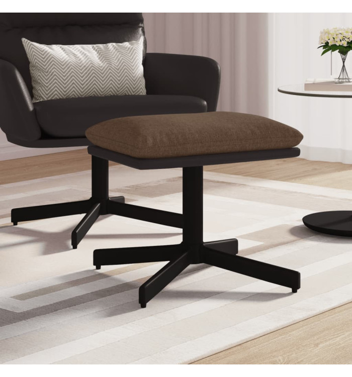 Repose-pied Marron 60x60x36 cm Tissu et similicuir | Mobilier & Déco