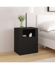Table de chevet Noir 50x36x60 cm Bois d’ingénierie | Mobilier & Déco