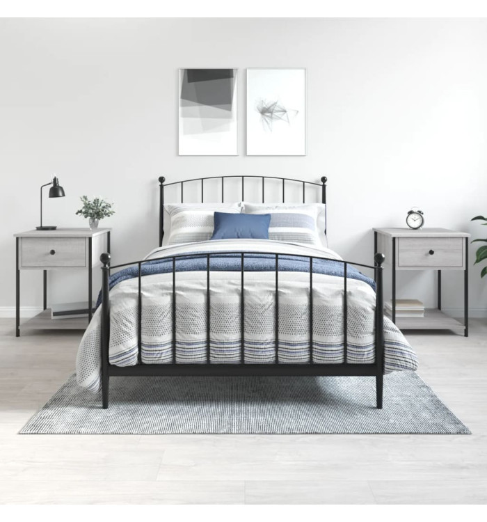 Tables de chevet 2 pcs sonoma gris 44x45x58 cm bois ingénierie | Mobilier & Déco