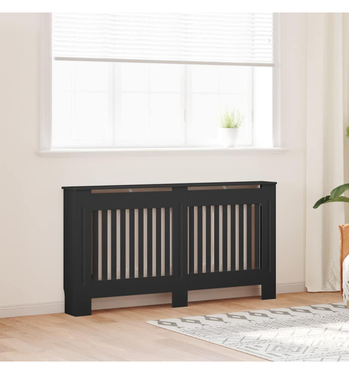 Cache-radiateur noir 152x19x81,5 cm MDF | Mobilier & Déco