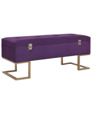 Banc avec compartiment de rangement 105 cm Violet Velours | Mobilier & Déco