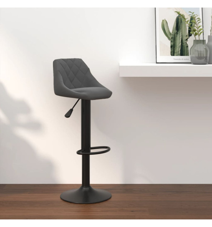 Tabouret de bar Gris foncé Velours | Mobilier & Déco