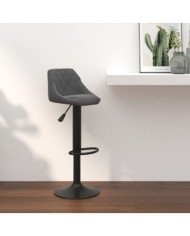 Tabouret de bar Gris foncé Velours | Mobilier & Déco