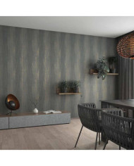 Noordwand Papier peint Topchic Stripes Effect Gris métallisé | Mobilier & Déco