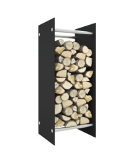 Portant de bois de chauffage Noir 40x35x100 cm Verre trempé | Mobilier & Déco