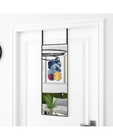 Miroir de porte Noir 30x80 cm Verre et aluminium | Mobilier & Déco