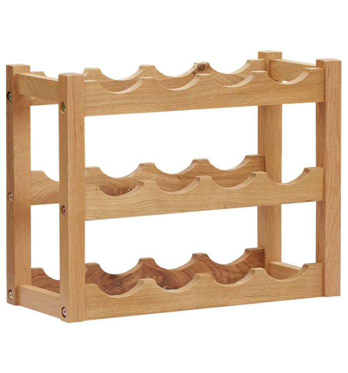 Casier à bouteilles 12 bouteilles 47x21x36 cm Bois de chêne | Mobilier & Déco