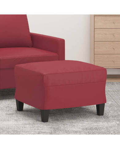 Repose-pied Rouge bordeaux 60x50x41 cm Similicuir | Mobilier & Déco
